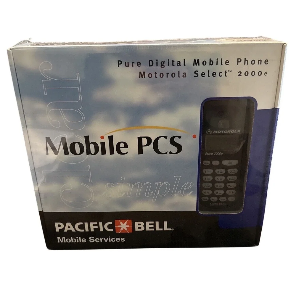 Vintage Motorola Select 2000e Pacific Bell Mobile PCS Phone New Factory Sealed